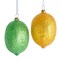 KSA Pack of 12 Green and Yellow Lime and Lemon Christmas Ornaments 3.5"